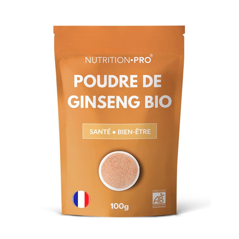 Nutrition Pro - Ginseng rouge bio poudre 500g energie et concentration