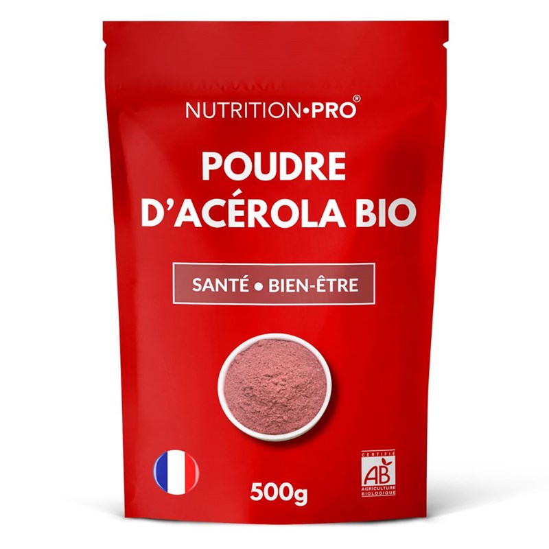 Nutrition Pro - Acerola bio poudre 500g immunite et energie naturelle
