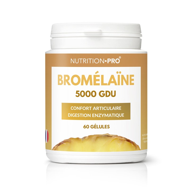 Bromelâine 5000 gdu 60 gelules digestion et confort articulaire