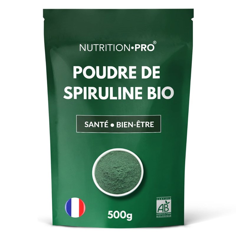 Nutrition Pro - Spiruline bio poudre 500g energie et defenses naturelles