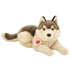Peluche loup couché 40 cm