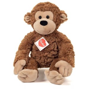 Peluche singe brun ultra douce 30 cm