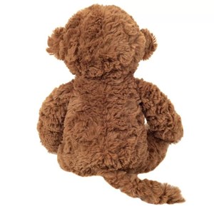 Peluche singe brun ultra douce 30 cm