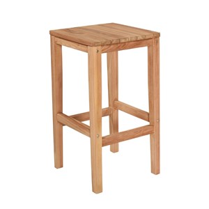 Tabouret haut en teck massif sarina