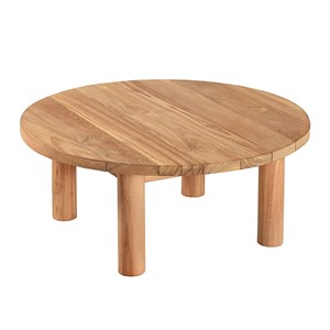 Table basse ronde en teck massif austin