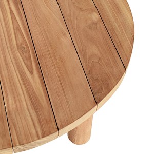 Table basse ronde en teck massif austin