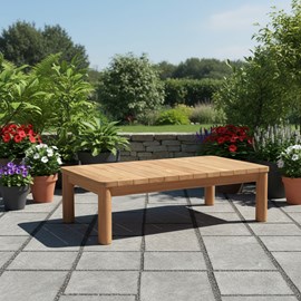 Table basse rectangulaire en teck massif austin