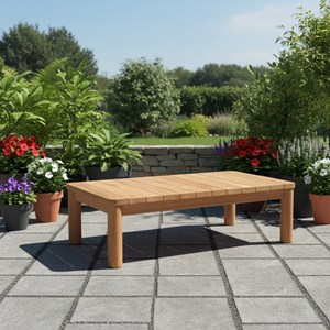 Table basse rectangulaire en teck massif austin