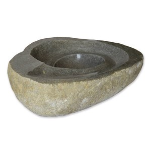 Vasque à poser en pierre de rivière tourbillo 40