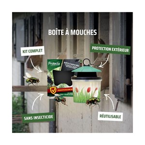 Piège à mouches - kit réutilisable + 4 a