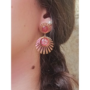 Boucles d’oreilles fleurs séchées maïa acier inoxydable