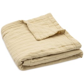 Couverture en gaze de coton jacquard vanilla (75 x 100 cm)