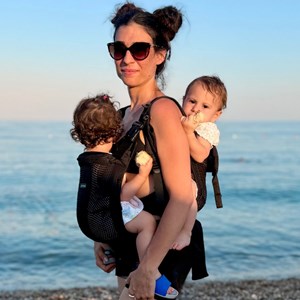 Porte-bébé double family black