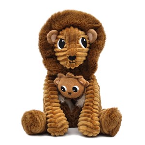Peluche lion papa et son bébé