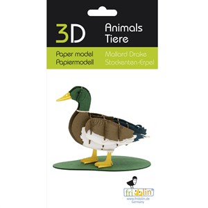 Maquette 3d en papier canard colvert mâ