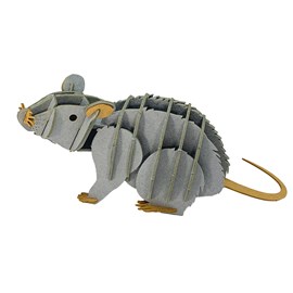 Maquette 3d en papier rat
