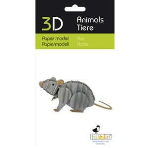 Maquette 3d en papier rat