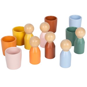 Gobelets de tri montessori avec figurine