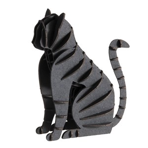 Maquette 3d en papier chat noir
