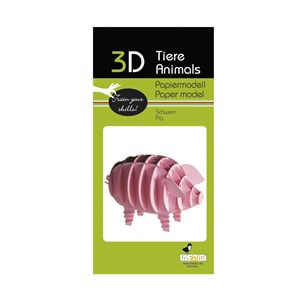 Maquette 3d en papier cochon