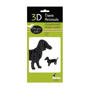 Maquette 3d en papier teckel