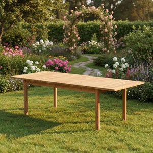 Table extensible teck massif auckland