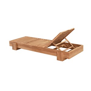 Bain de soleil en teck massif canopee