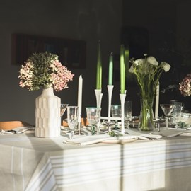 Nappe 170x170cm corda blanc