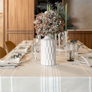 Nappe 170x170cm corda blanc