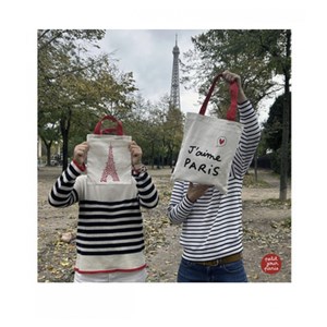 Tote bag j aime paris tour eiffel coeurs