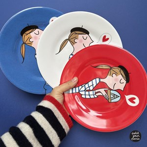 Assiette à dessert parisienne blanc