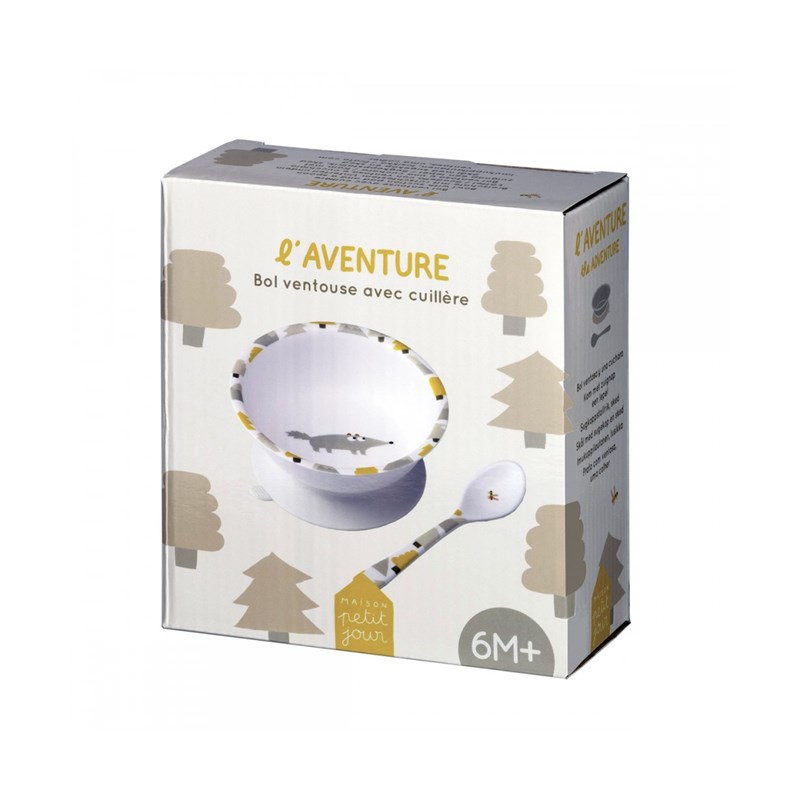 Bol ventouse avec cuillere l aventure