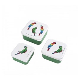 Set de 3 lunch box les perroquets