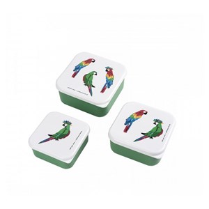 Set de 3 lunch box les perroquets