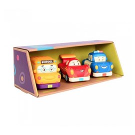 Set de 3 vehicules bus police et f1