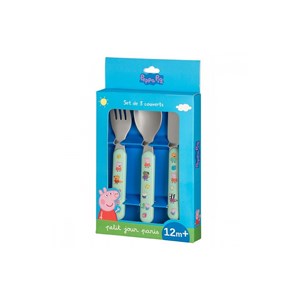 Set de 3 couverts peppa pig