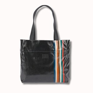 Sac cabas bea cire chevron noir