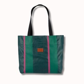 Sac cabas bea cire chevron vert