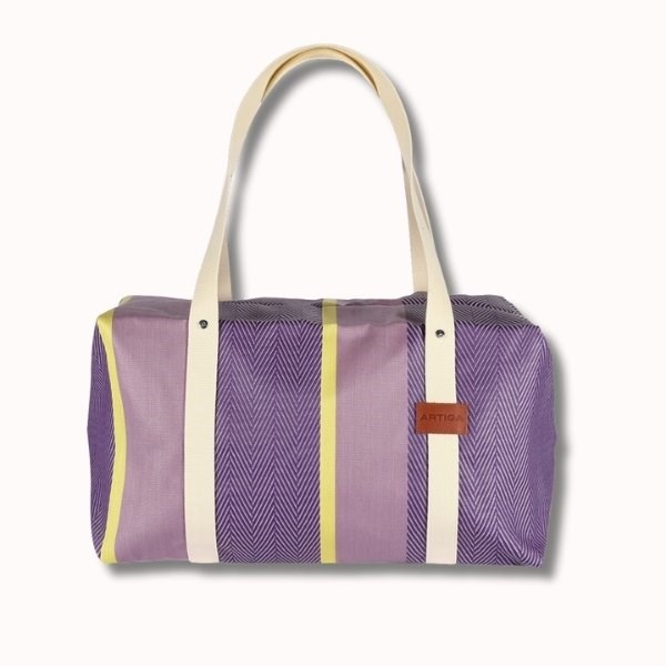 Sac voyage agar cire chevron parme