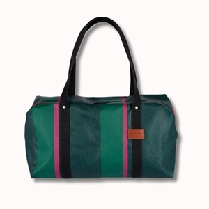 Sac voyage agar cire chevron vert