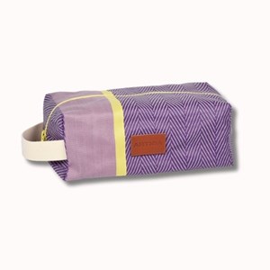 Trousse toilette alfred cire chevron parme