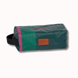 Trousse toilette alfred cire chevron vert