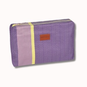 Trousse toilette andrea cire chevron parme