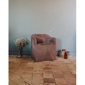 Jakob, le fauteuil en velours gris n°900