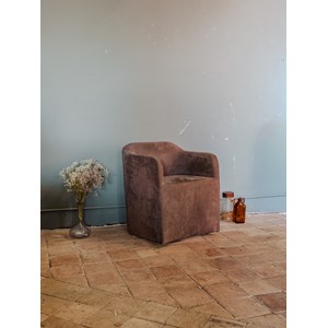 Jakob, le fauteuil en velours gris n°900