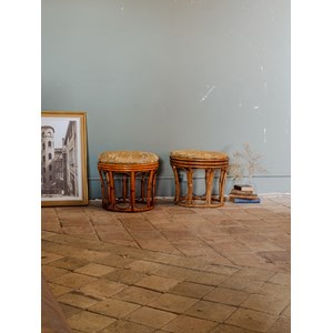 Paire de poufs en rotin n°81