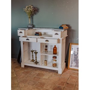 Buffet bar en bois blanc n°518