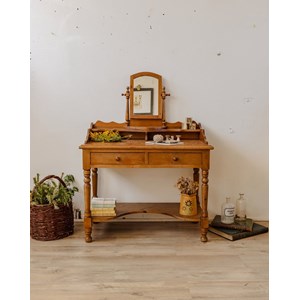 Coiffeuse vintage en bois clair n°259