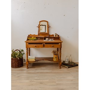 Coiffeuse vintage en bois clair n°259