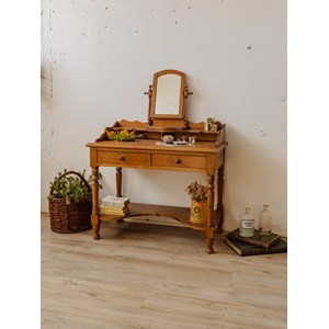Coiffeuse vintage en bois clair n°259